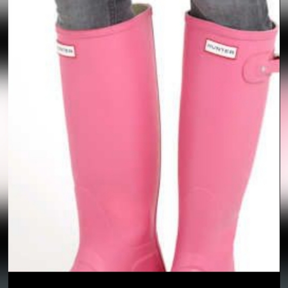 Hunter rain boots pink size 7 - Picture 2 of 10
